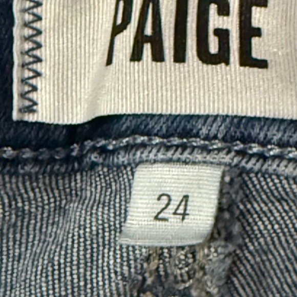 PAIGE Classic Blue Straight Leg Jeans - Picture 3 of 5